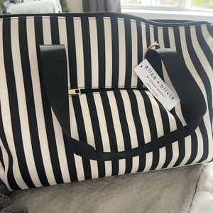 Never used Alice + Olivia Postitano Striped Tote
